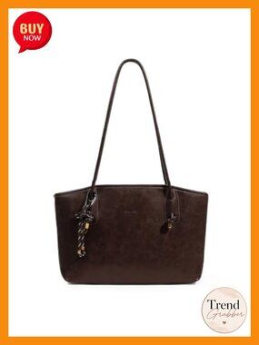 Faux Leather Shoulder Bag Hobo Handbag with Zipper
